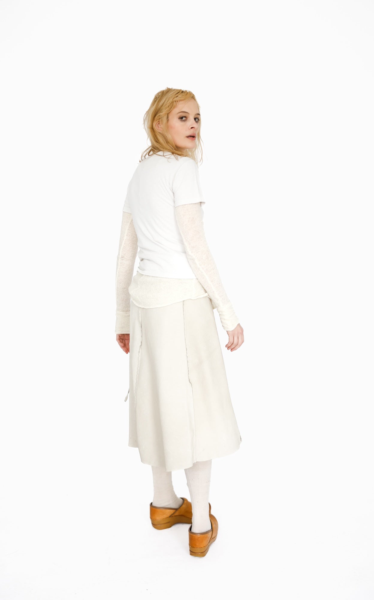 Leather Skirt, Bone