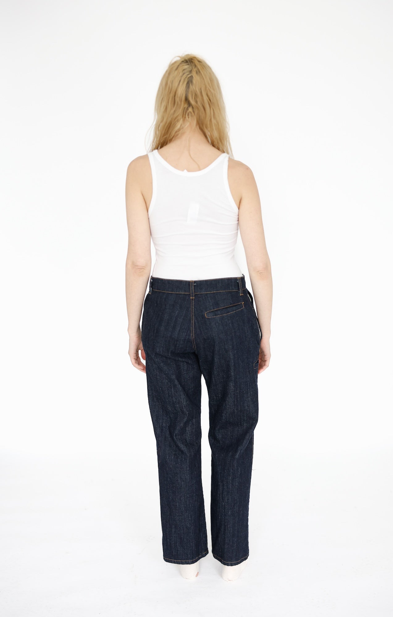 Soft Denim Work Pants, Indigo