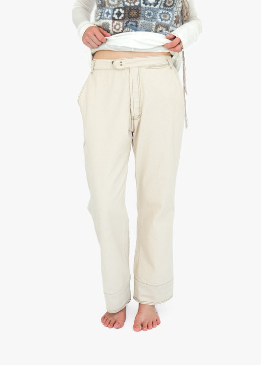 Soft Denim Work Pants,  Natural
