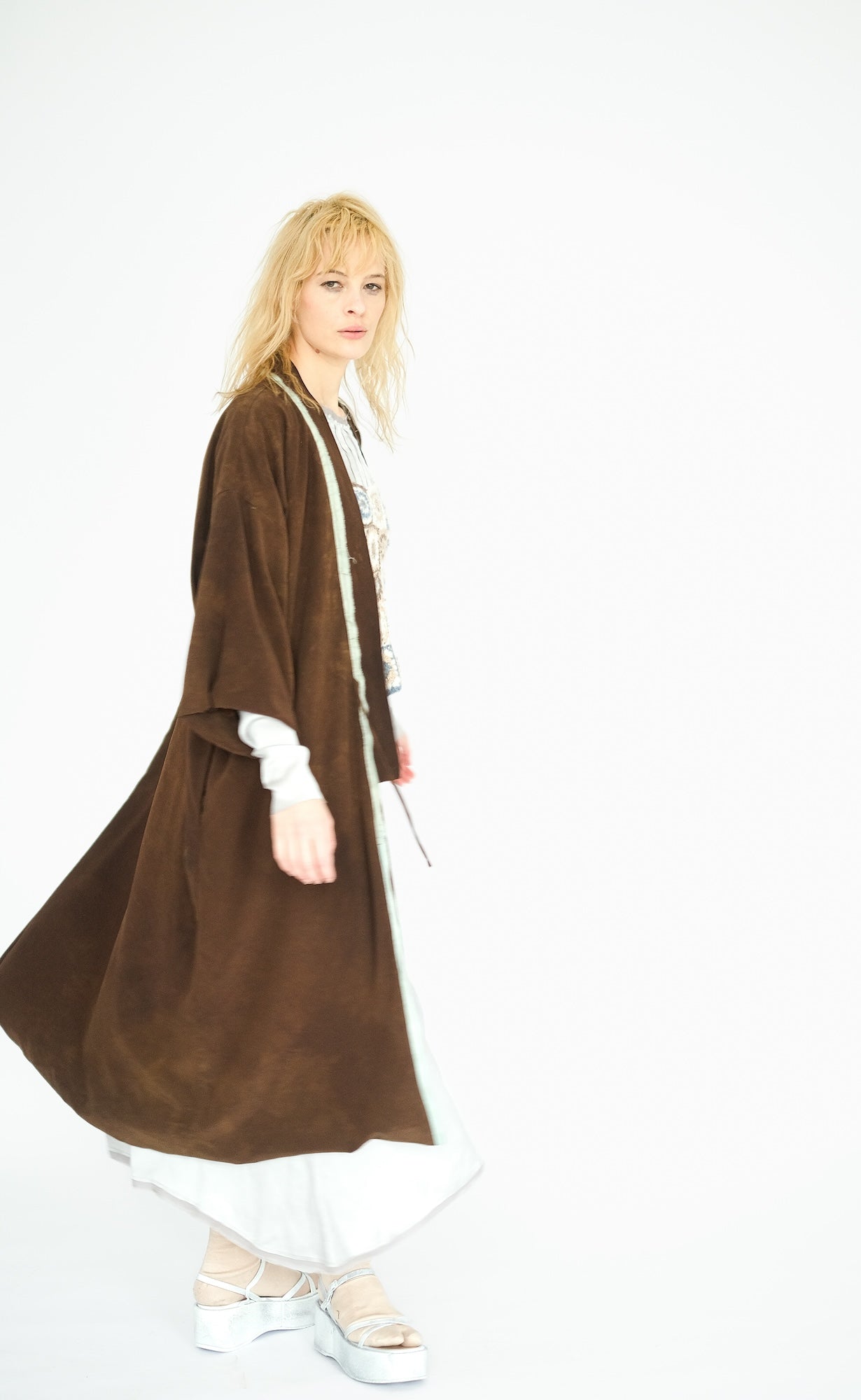 Double Kimono,  Mottled Chocolate