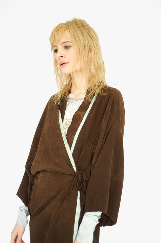 Double Kimono,  Mottled Chocolate