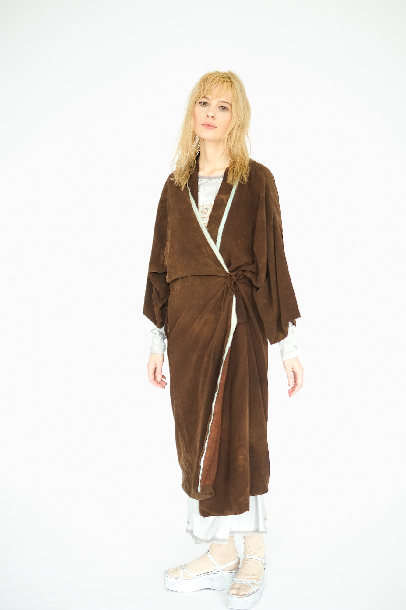 Double Kimono,  Mottled Chocolate