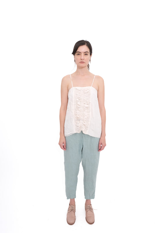 Ruched Apron Cami- Champagne