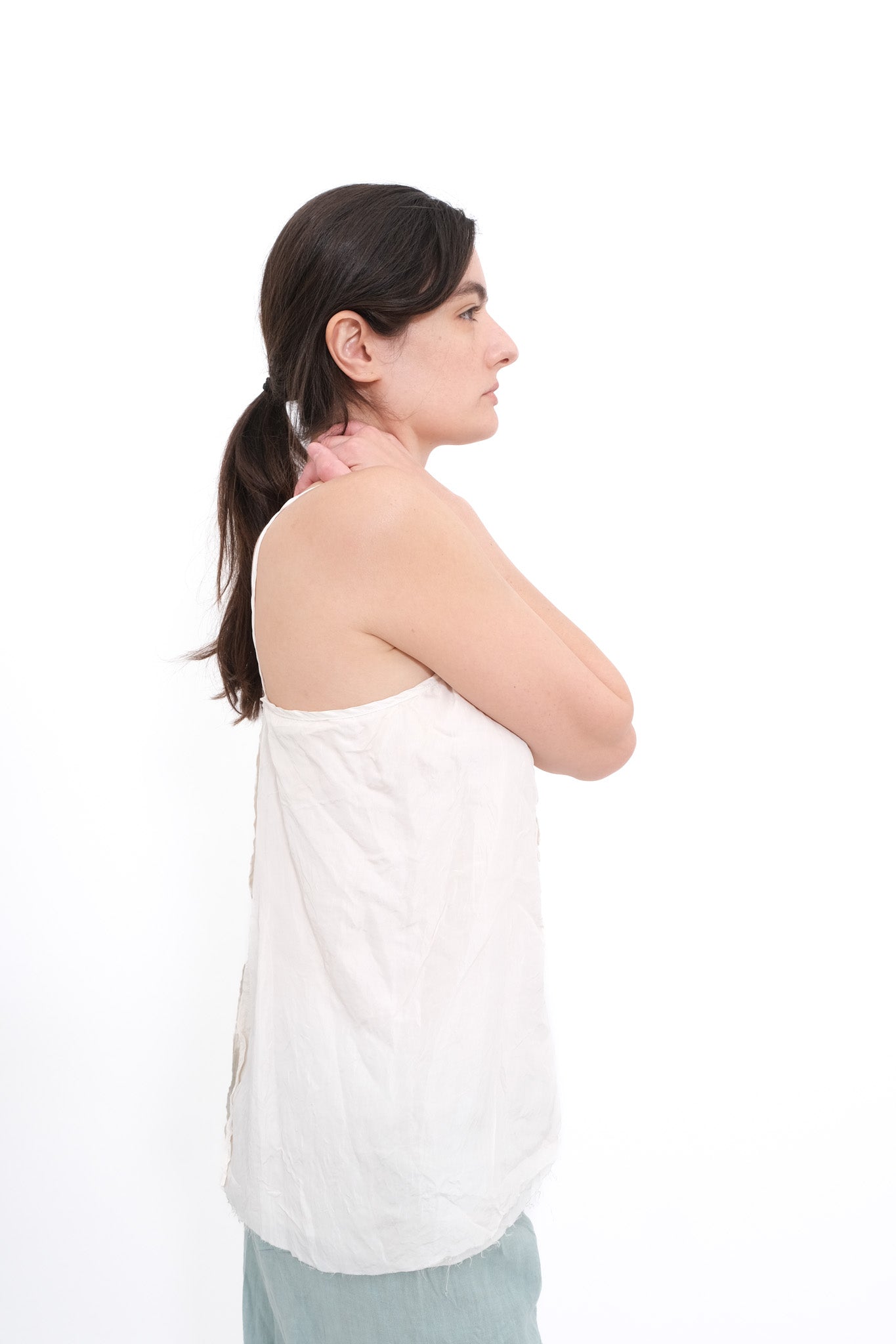 Ruched Apron Cami- Champagne
