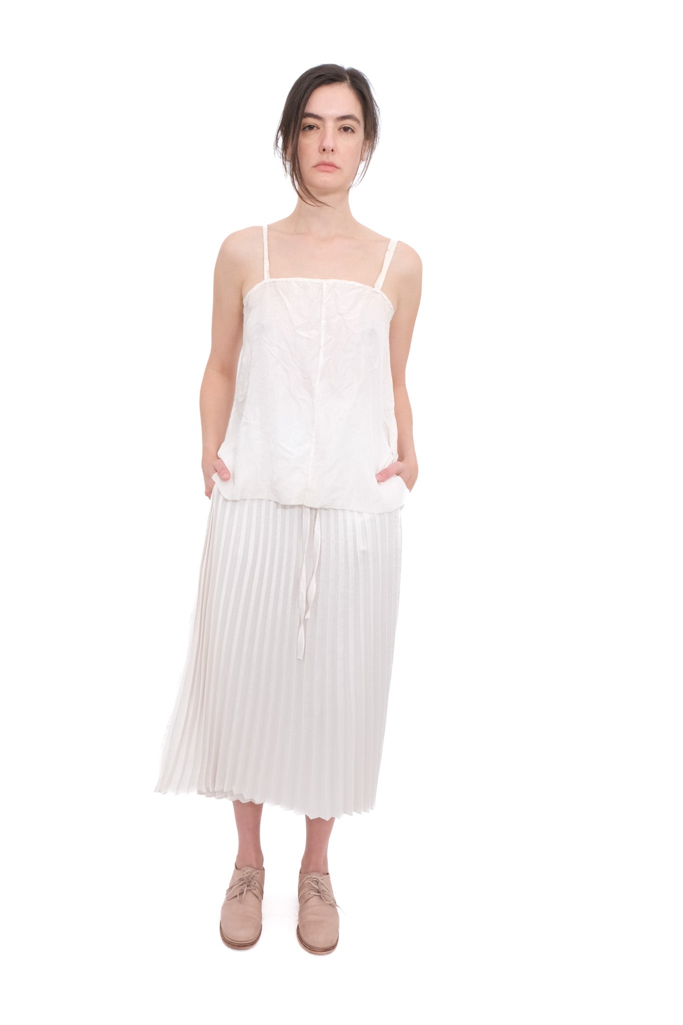 Pleated Wrap Skirt - Ivory