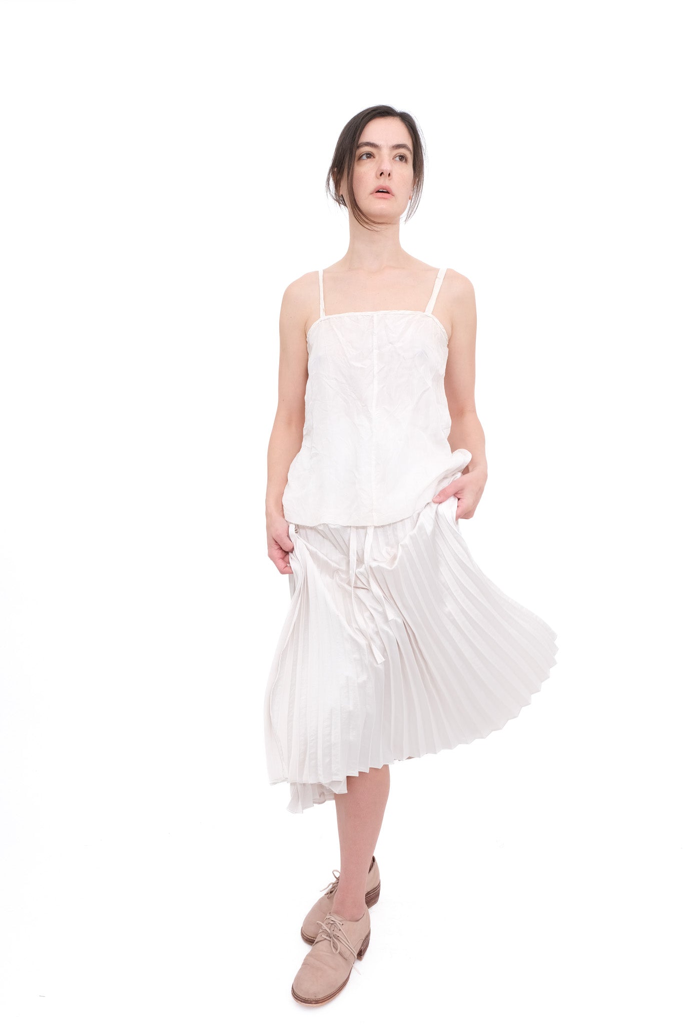 Pleated Wrap Skirt - Ivory