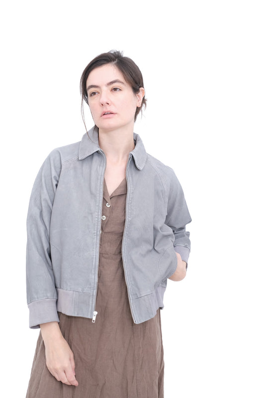 Little Leather Bomber- Smoke