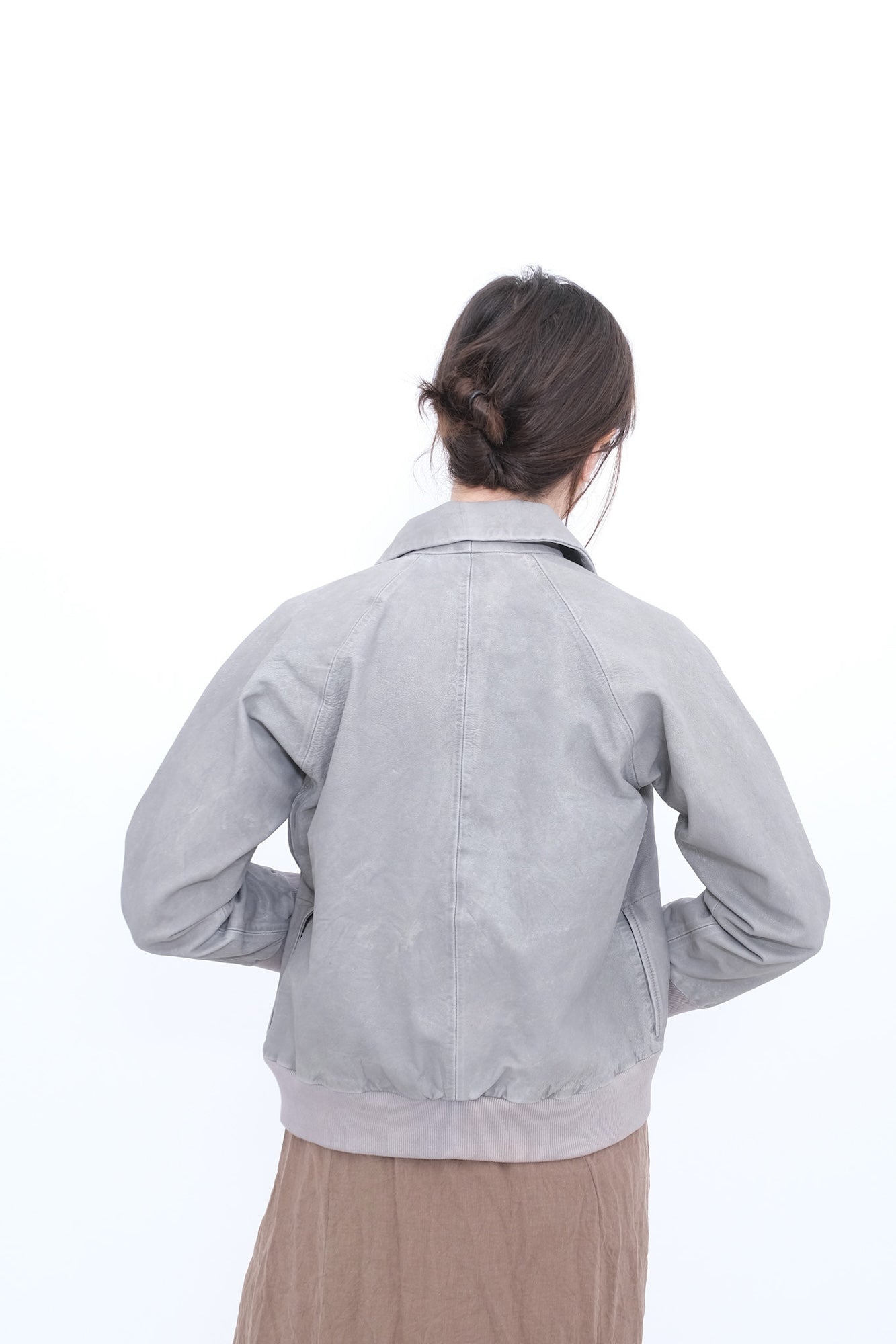 Little Leather Bomber- Smoke