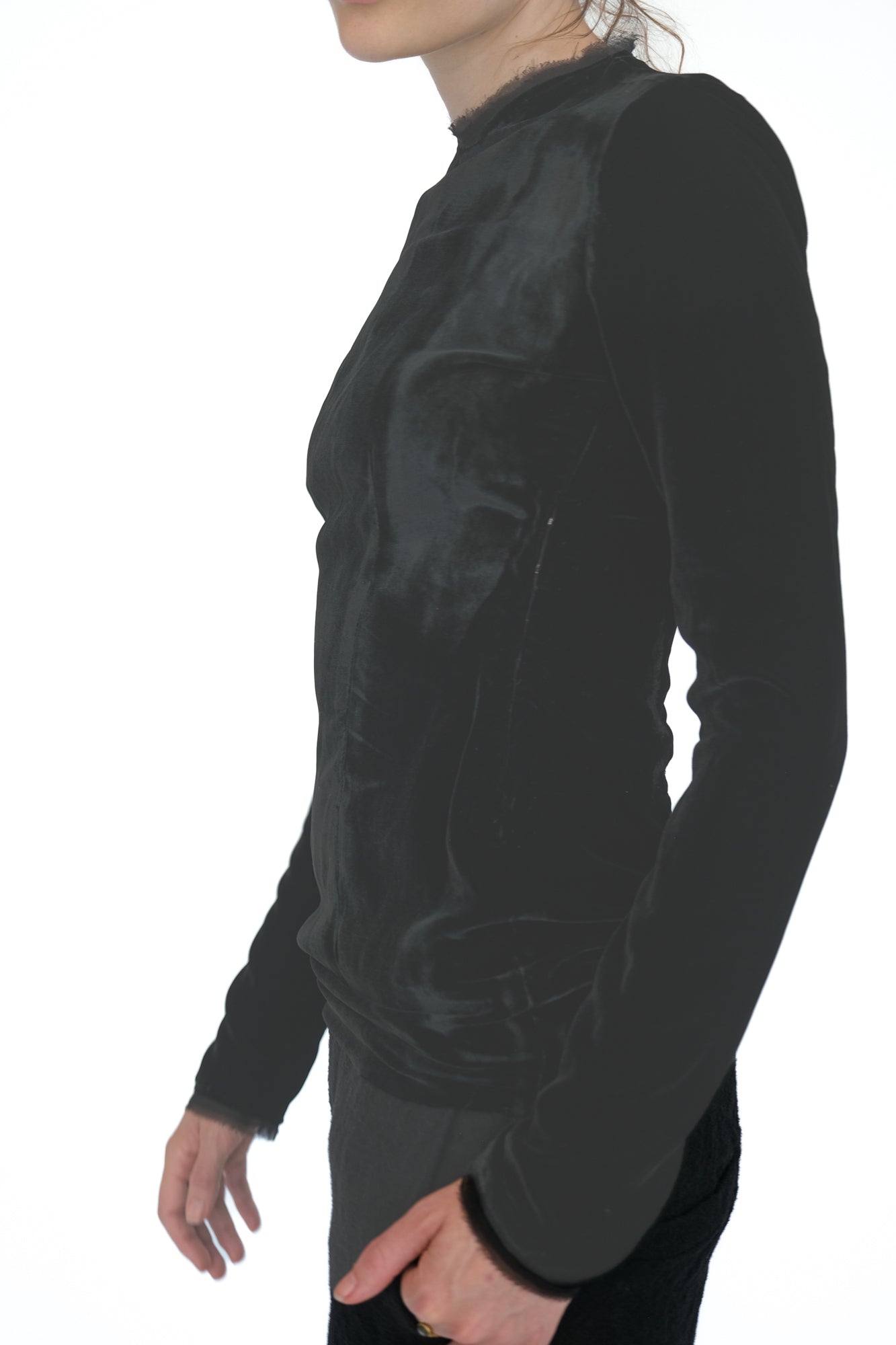 Velvet T-Shirt, Black
