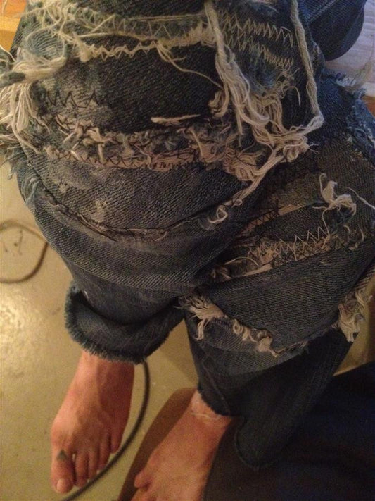 patched jeans