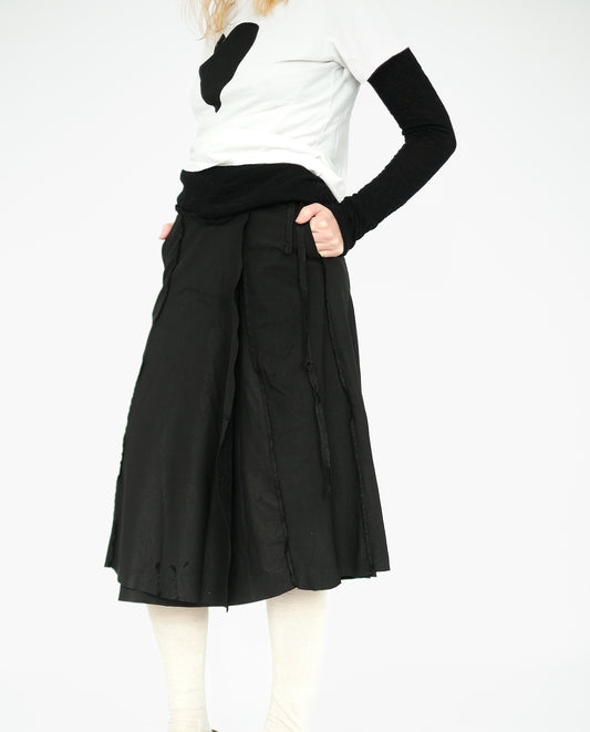 Leather Skirt,  Black