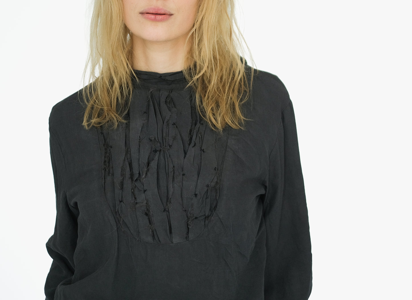 Tattered Yolk Blouse,  Toner Black