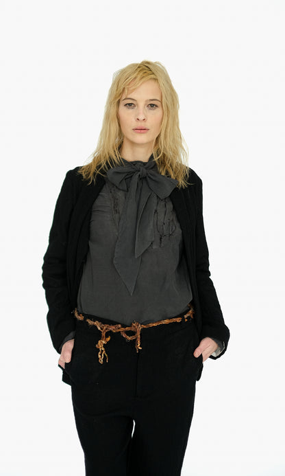 Tattered Yolk Blouse,  Toner Black