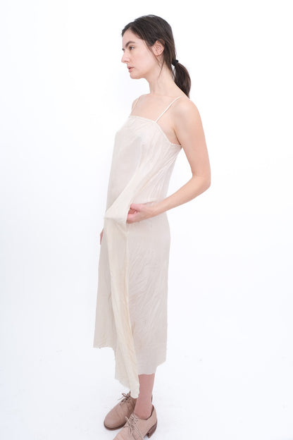 Slip Dress with Gauze Apron - Tea