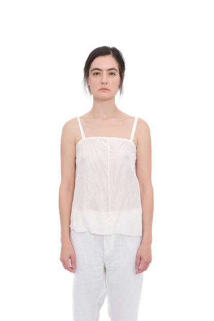 Blouse with Ruffle Yoke and Under Cami - Champagne